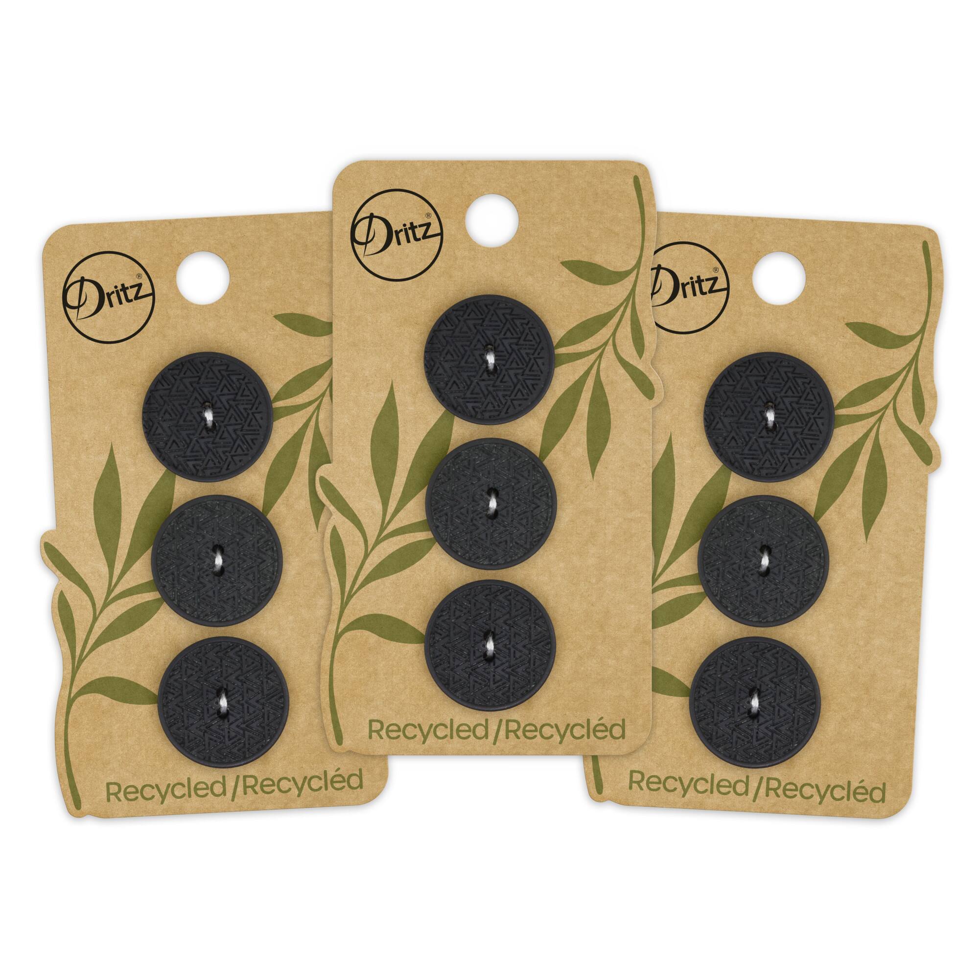 Dritz® 20mm Recycled Hemp Geometric Round Button